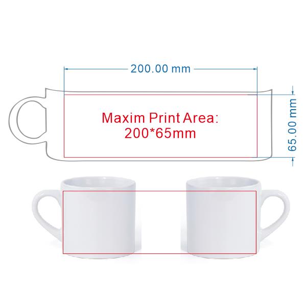 Маленькая керамическая кружка  – обзор и цена Sublimation Mug White