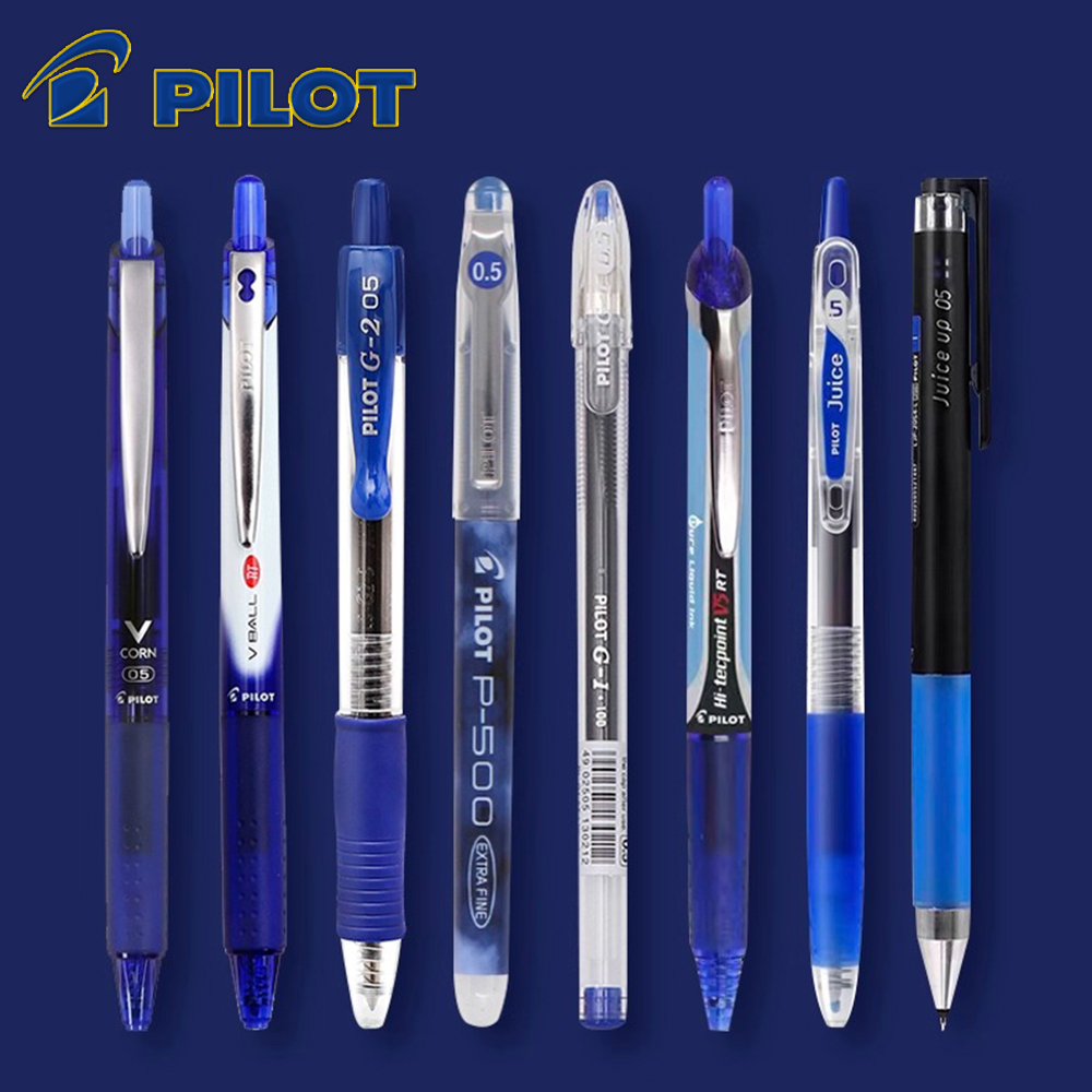 Коллекция синих гелевых ручек  – обзор и цена Pilot Pen V5